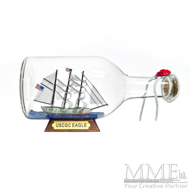 Eagle Model Ship in A Glass Bottle